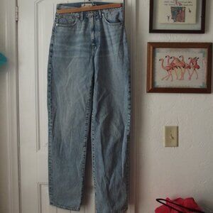 Madewell Baggy Straight Jeans Hi Rise Size 27 Tall